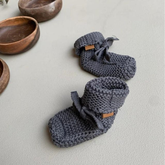 Guapoo baby booties donker grijs