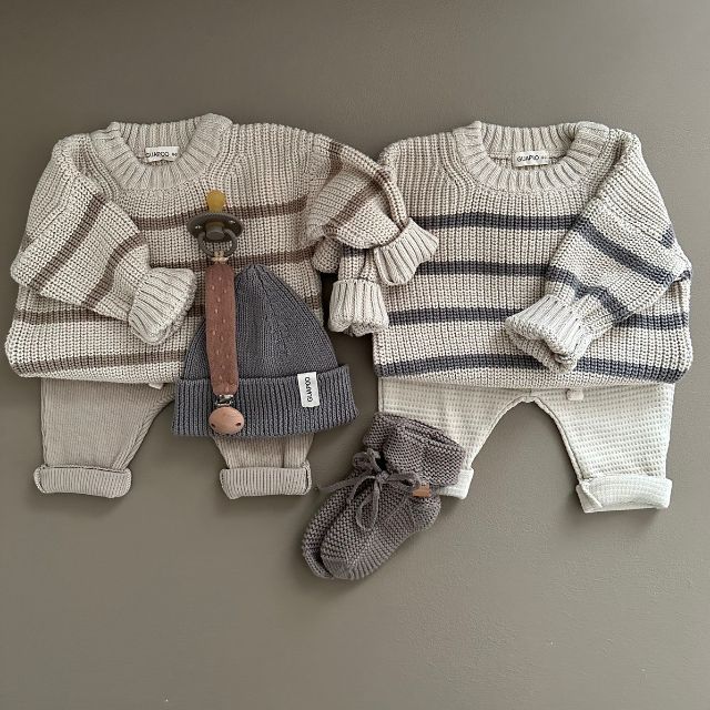 Guapoo baby booties donker grijs voorbeeld