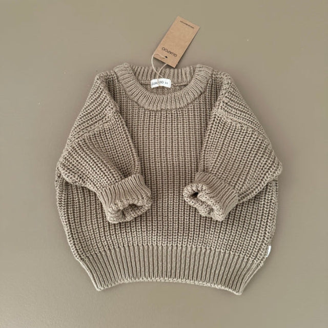 Guapoo chunky sweater taupe