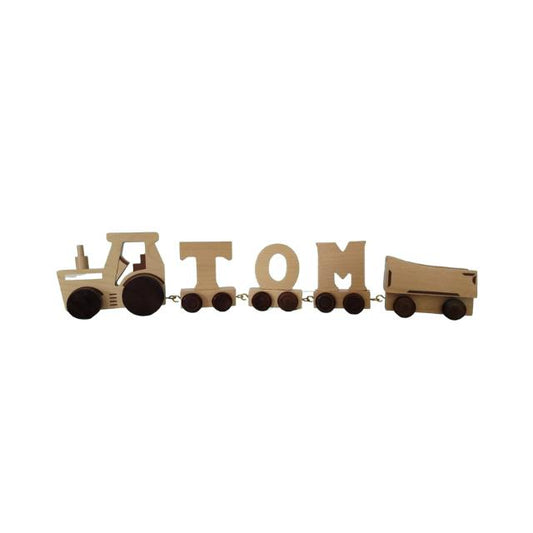 Houten tractor tom