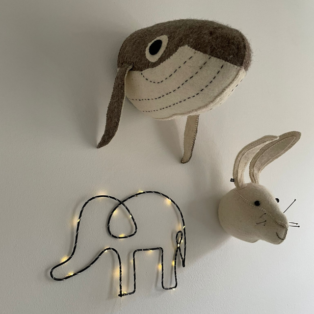 lamp olifant zwart 