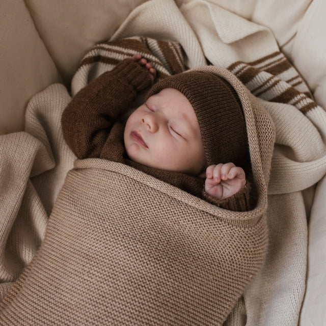 merinowol baby newborn beige sand