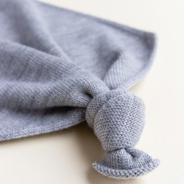 Hvid teddy tokki grey melange knoop